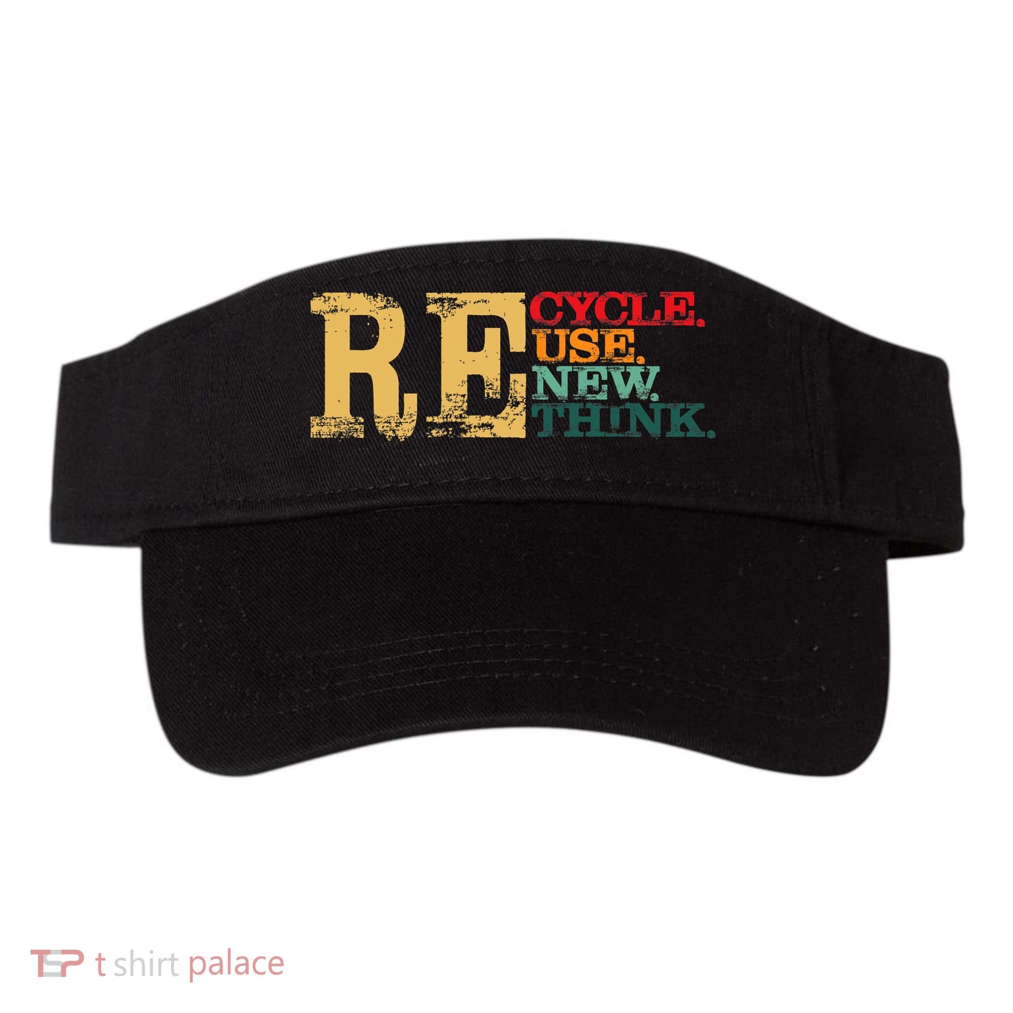 Happy Earth Day Recycle Reuse Renew Rethink Earth Day Retro Visor