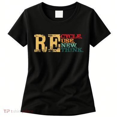 Happy Earth Day Recycle Reuse Renew Rethink Earth Day Retro Women's T-Shirt