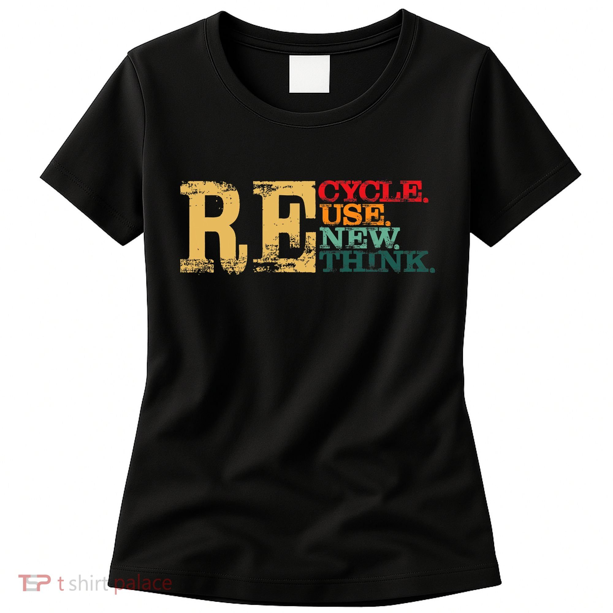 Happy Earth Day Recycle Reuse Renew Rethink Earth Day Retro Women's T-Shirt