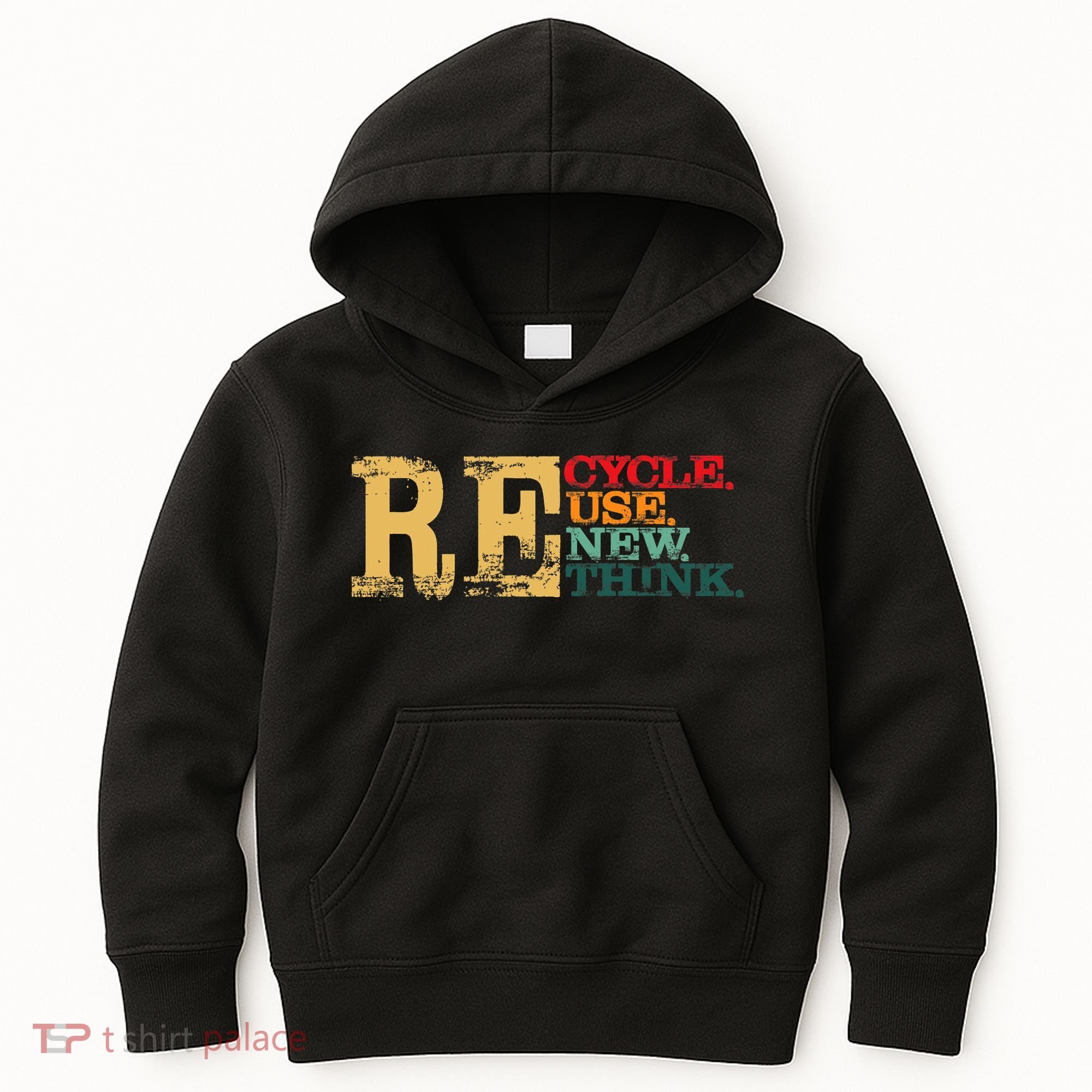 Happy Earth Day Recycle Reuse Renew Rethink Earth Day Retro Kids Hoodie
