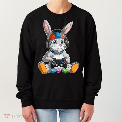 Happy Easter Day Bunny Egg Funny Gamer Women's Sweatshirt