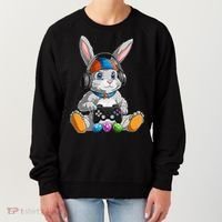 Happy Easter Day Bunny Egg Funny Gamer Women's Sweatshirt thumb 0