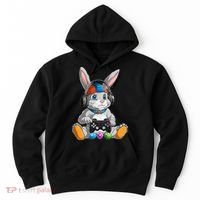 Happy Easter Day Bunny Egg Funny Gamer Hoodie thumb 0