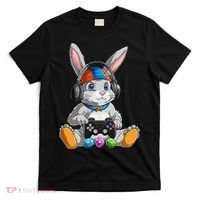 Happy Easter Day Bunny Egg Funny Gamer T-Shirt thumb 0