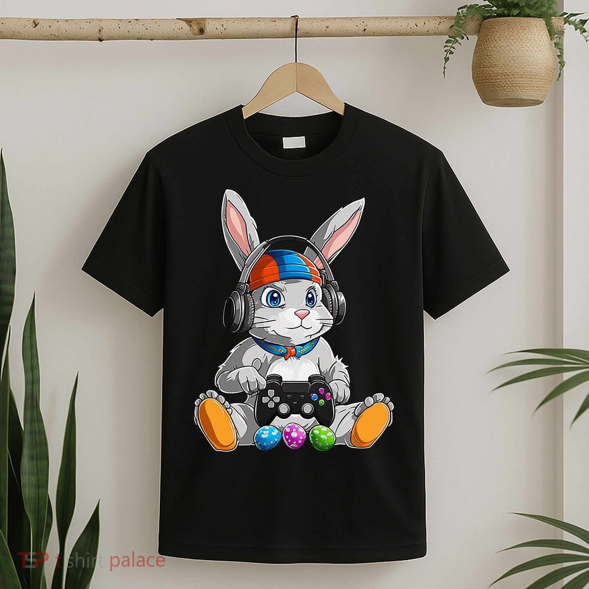 Happy Easter Day Bunny Egg Funny Gamer T-Shirt