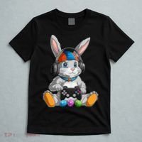 Happy Easter Day Bunny Egg Funny Gamer T-Shirt thumb 5