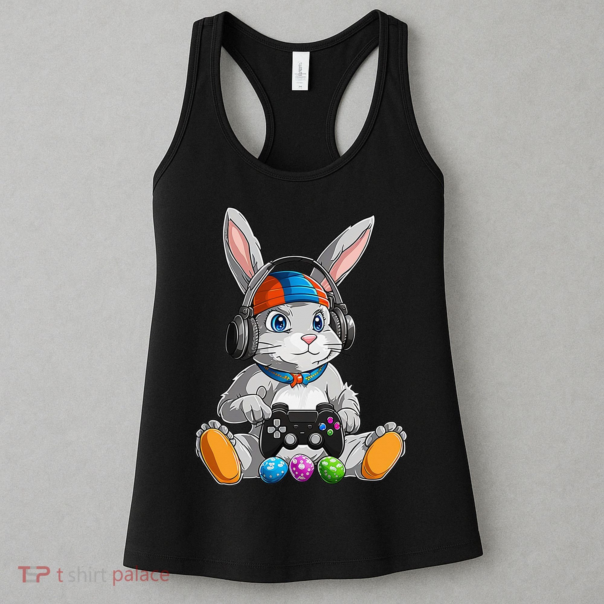 Happy Easter Day Bunny Egg Funny Gamer Women's Tank Top