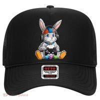 Happy Easter Day Bunny Egg Funny Gamer Hat thumb 0