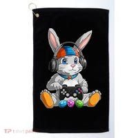 Happy Easter Day Bunny Egg Funny Gamer Golf Towel thumb 0
