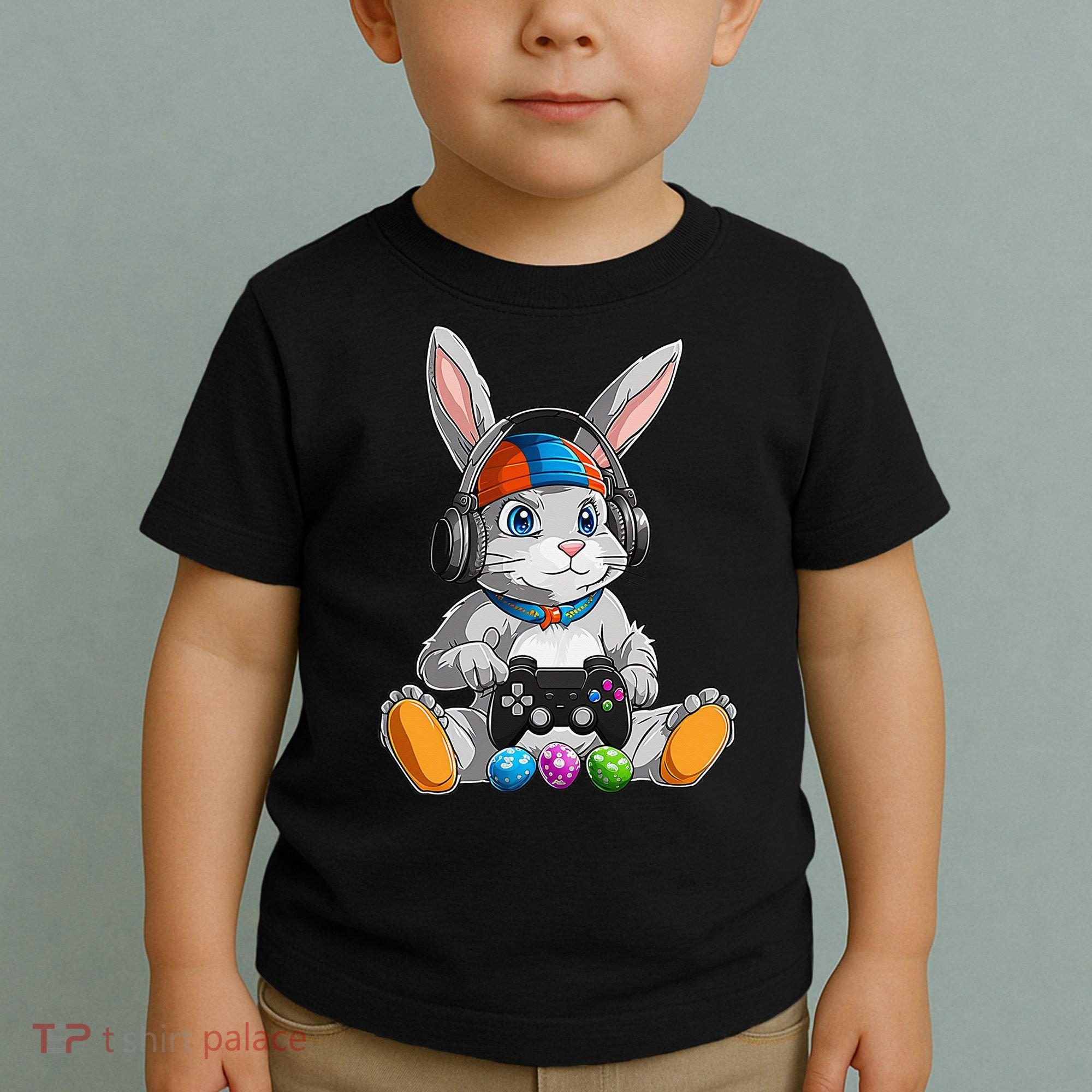 Happy Easter Day Bunny Egg Funny Gamer Toddler T-Shirt
