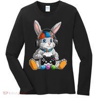 Happy Easter Day Bunny Egg Funny Gamer Women's Long Sleeve Shirt thumb 0