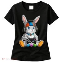 Happy Easter Day Bunny Egg Funny Gamer Women's T-Shirt thumb 0