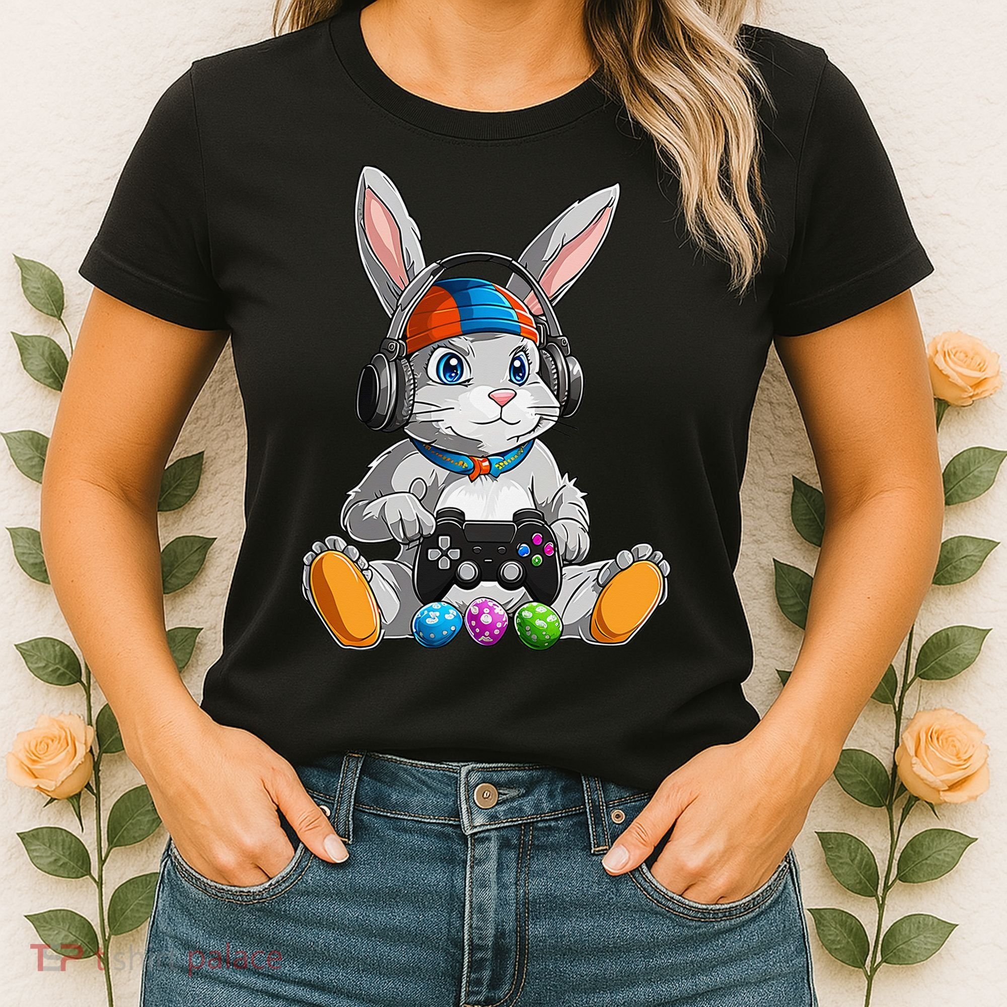 Happy Easter Day Bunny Egg Funny Gamer Women's T-Shirt