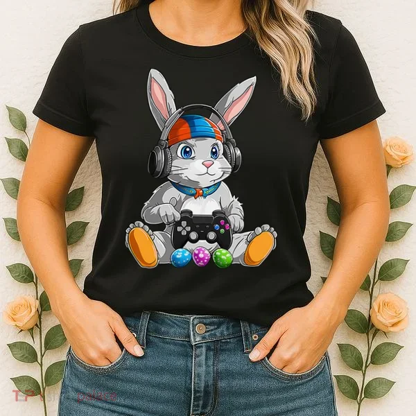 Happy Easter Day Bunny Egg Funny Gamer Women's T-Shirt