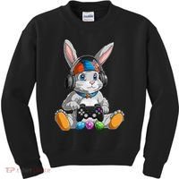Happy Easter Day Bunny Egg Funny Gamer Kids Sweatshirt thumb 0