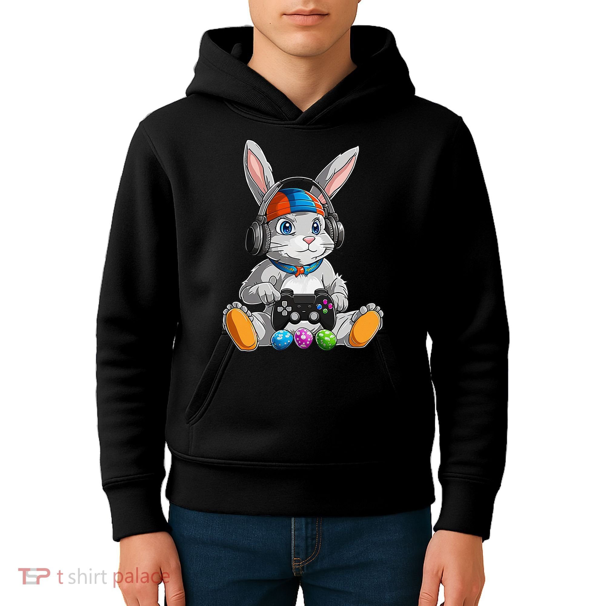 Happy Easter Day Bunny Egg Funny Gamer Kids Hoodie