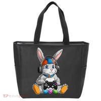 Happy Easter Day Bunny Egg Funny Gamer Tote Bag thumb 0