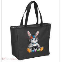 Happy Easter Day Bunny Egg Funny Gamer Tote Bag thumb 2