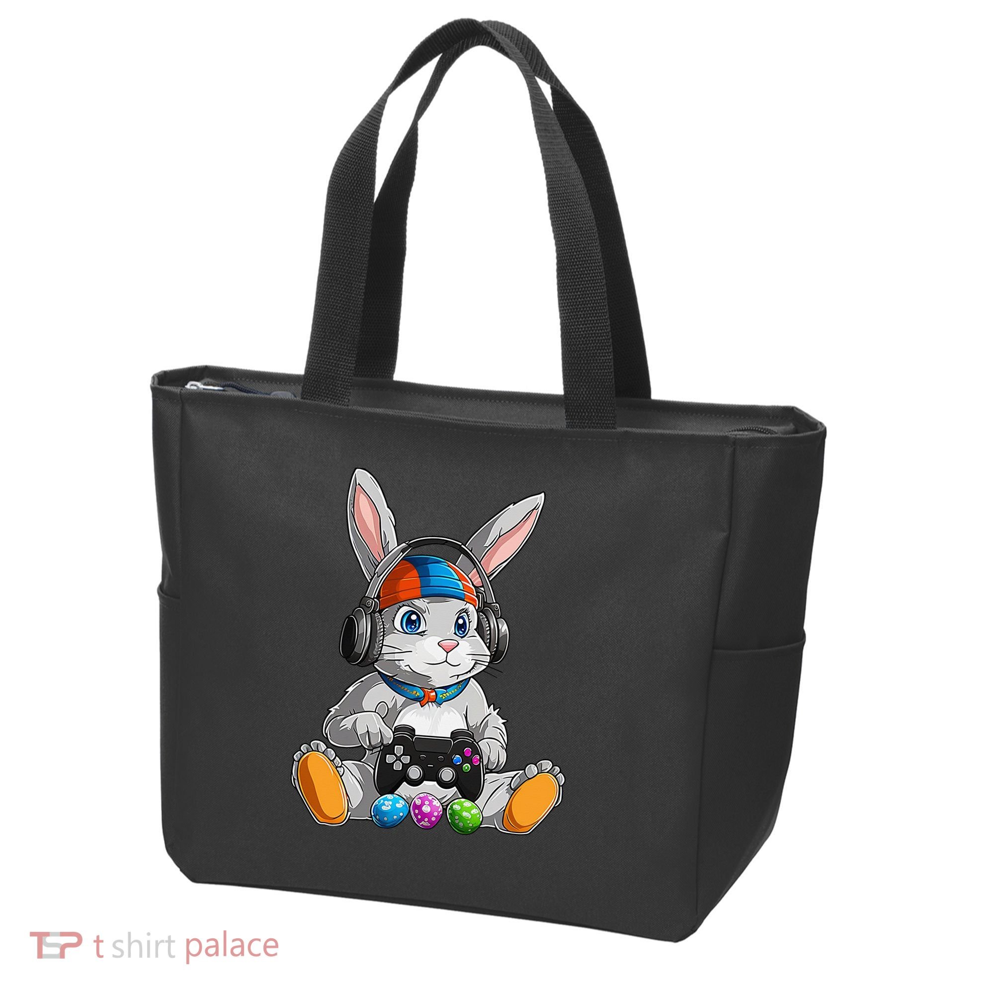Happy Easter Day Bunny Egg Funny Gamer Tote Bag