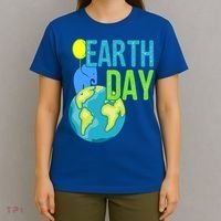Happy Earth Day Great Vintage Earth Day Elephant Cute Gift T-Shirt thumb 4