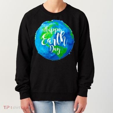 Happy Earth Day Globe Women's Sweatshirt