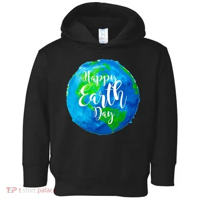 Happy Earth Day Globe Toddler Hoodie