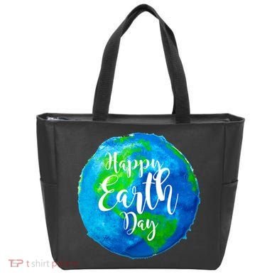 Happy Earth Day Globe Tote Bag