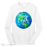 Happy Earth Day Globe Long Sleeve Shirt thumb 0