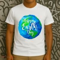 Happy Earth Day Globe T-Shirt thumb 3