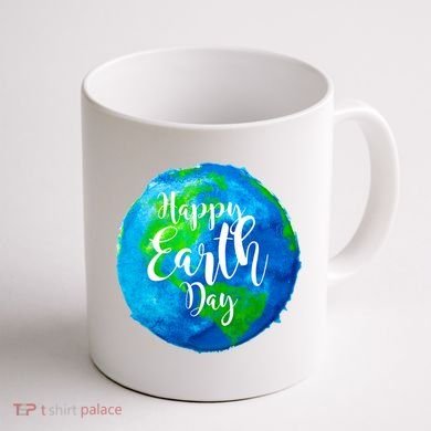 Happy Earth Day Globe Coffee Mug back