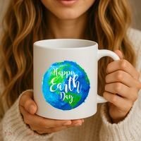 Happy Earth Day Globe Coffee Mug thumb 3