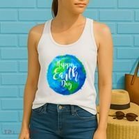 Happy Earth Day Globe Women's Tank Top thumb 2