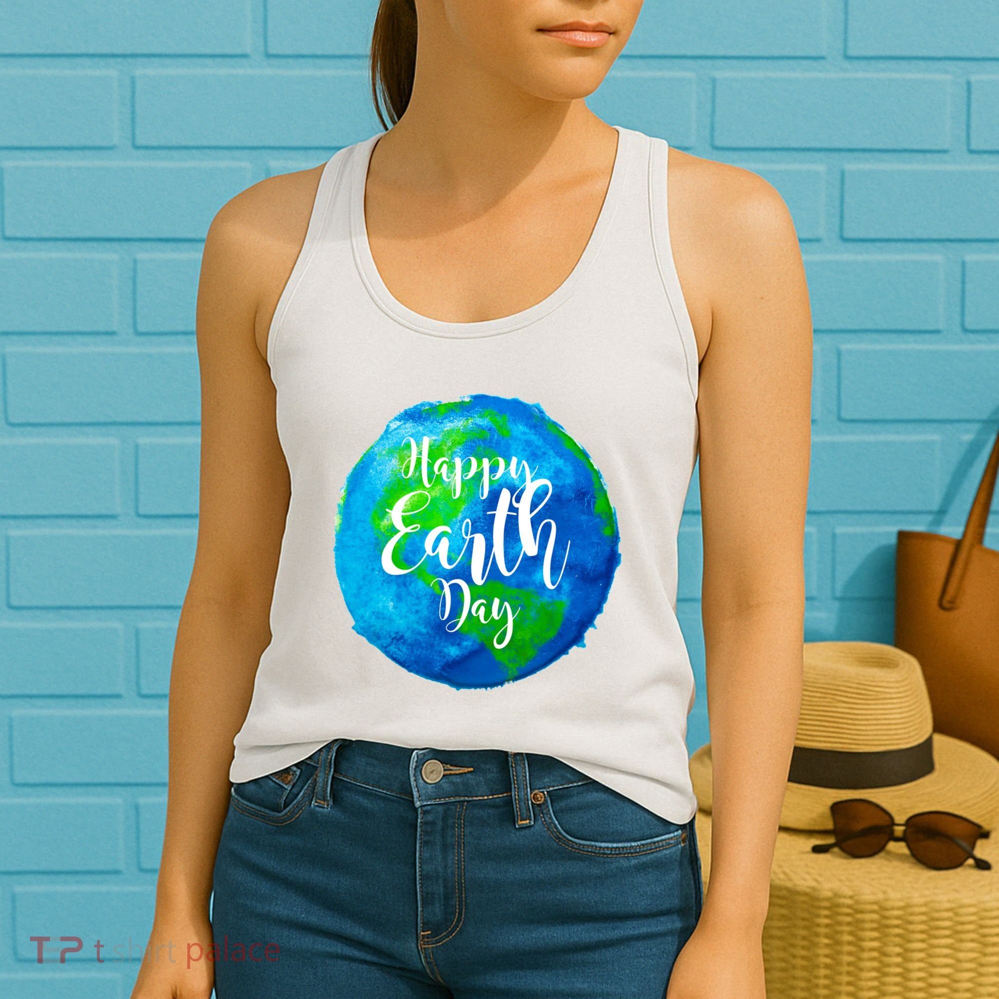 Happy Earth Day Globe Women's Tank Top