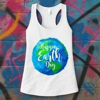 Happy Earth Day Globe Women's Tank Top thumb 3