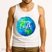 Happy Earth Day Globe Tank Top thumb 3