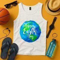 Happy Earth Day Globe Tank Top thumb 4