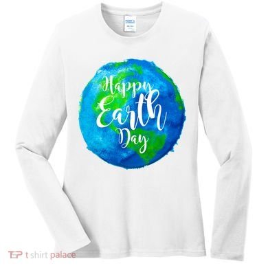 Happy Earth Day Globe Women's Long Sleeve Shirt