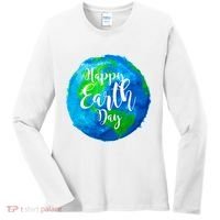 Happy Earth Day Globe Women's Long Sleeve Shirt thumb 0