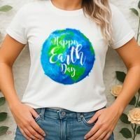 Happy Earth Day Globe Women's T-Shirt thumb 2
