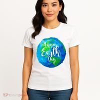 Happy Earth Day Globe Women's T-Shirt thumb 4