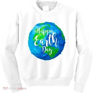 Happy Earth Day Globe Kids Sweatshirt