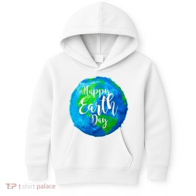 Happy Earth Day Globe Kids Hoodie