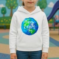 Happy Earth Day Globe Kids Hoodie thumb 3