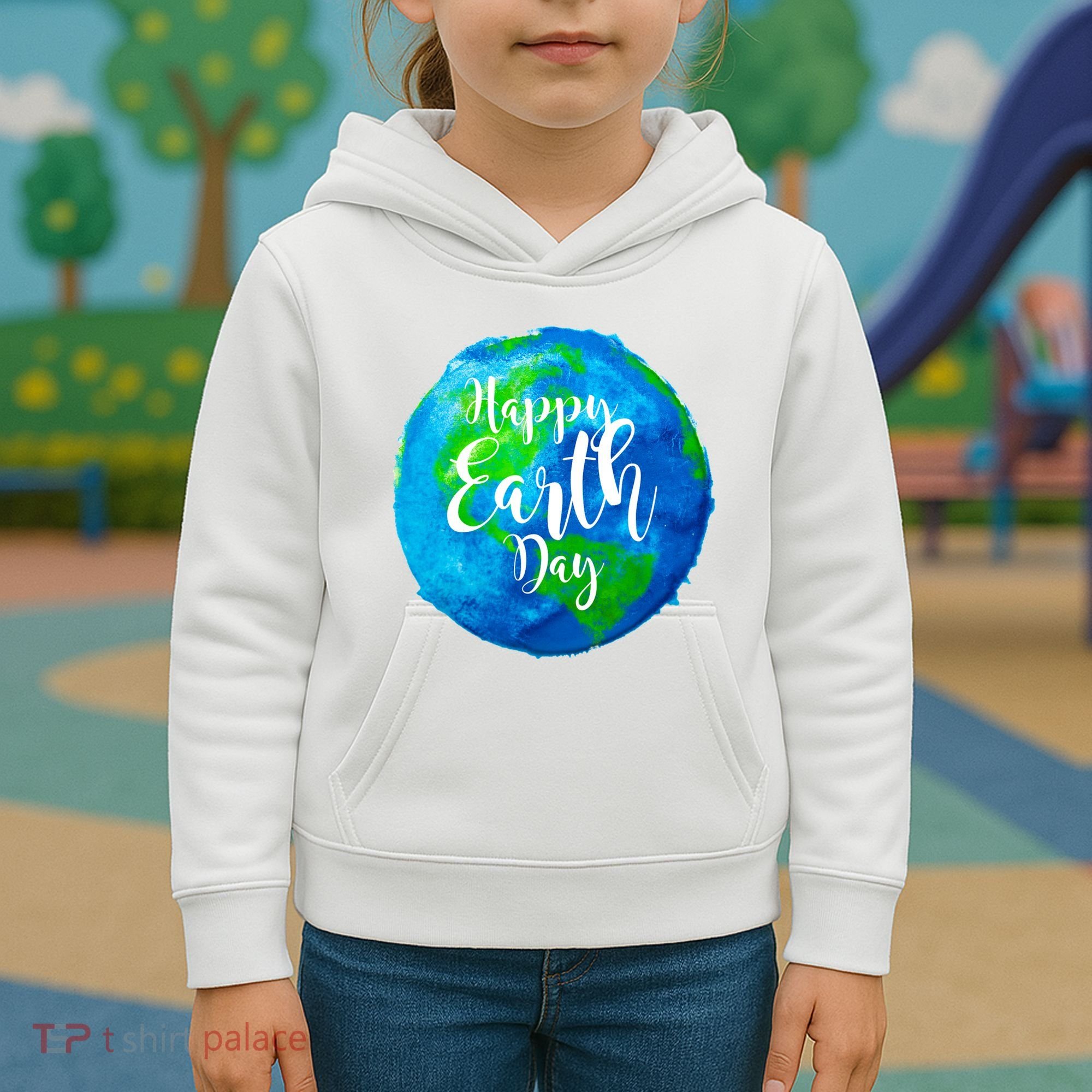 Happy Earth Day Globe Kids Hoodie