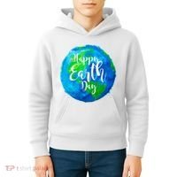 Happy Earth Day Globe Kids Hoodie thumb 4