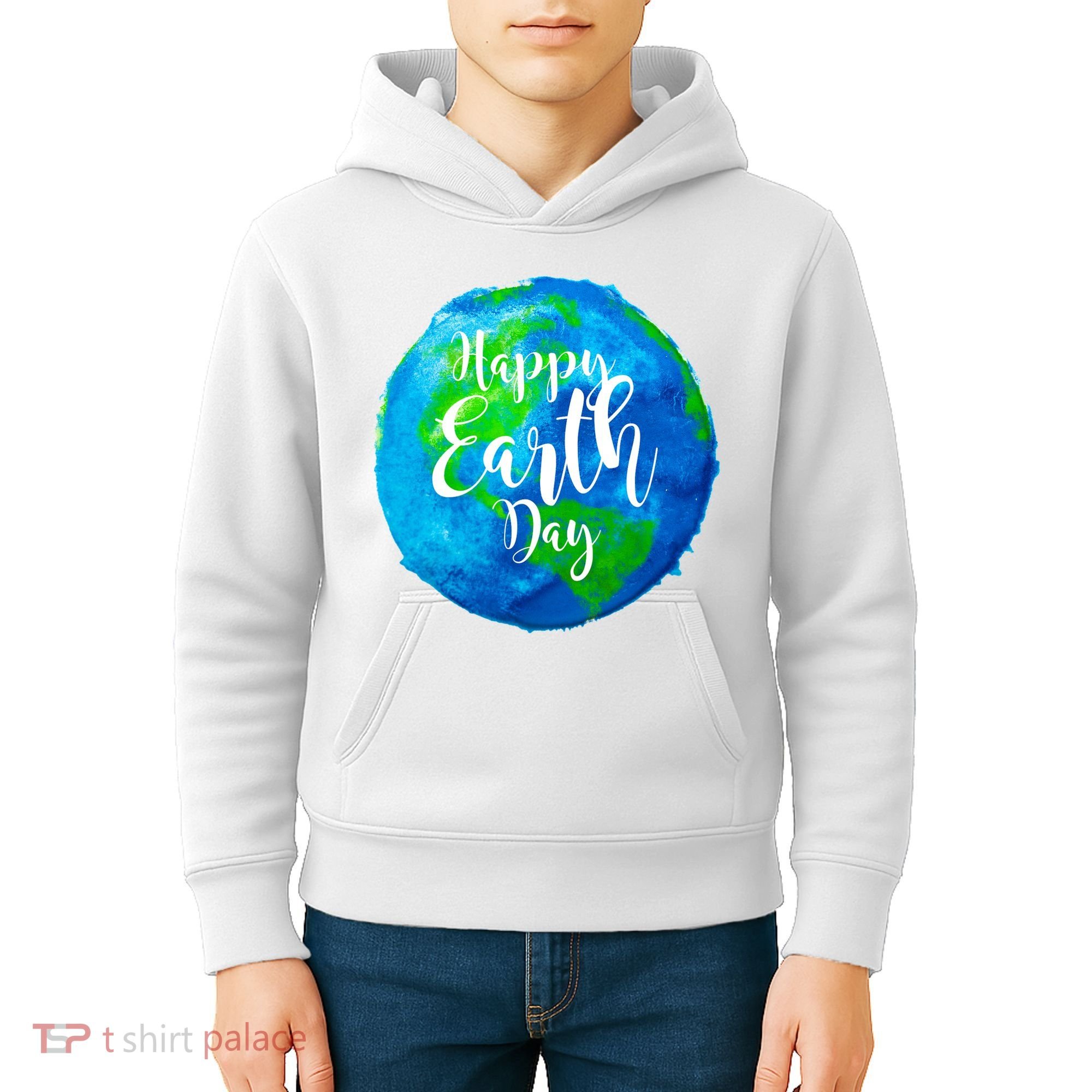 Happy Earth Day Globe Kids Hoodie