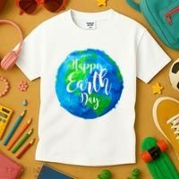 Happy Earth Day Globe Kids T-Shirt thumb 3