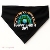 Happy Earth Day Wildlife Sealife Rainbow USA-Made Doggie Bandana thumb 0