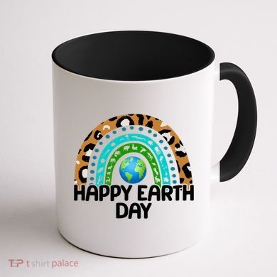 Happy Earth Day Wildlife Sealife Rainbow Coffee Mug back
