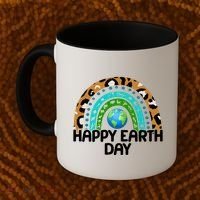 Happy Earth Day Wildlife Sealife Rainbow Coffee Mug thumb 2